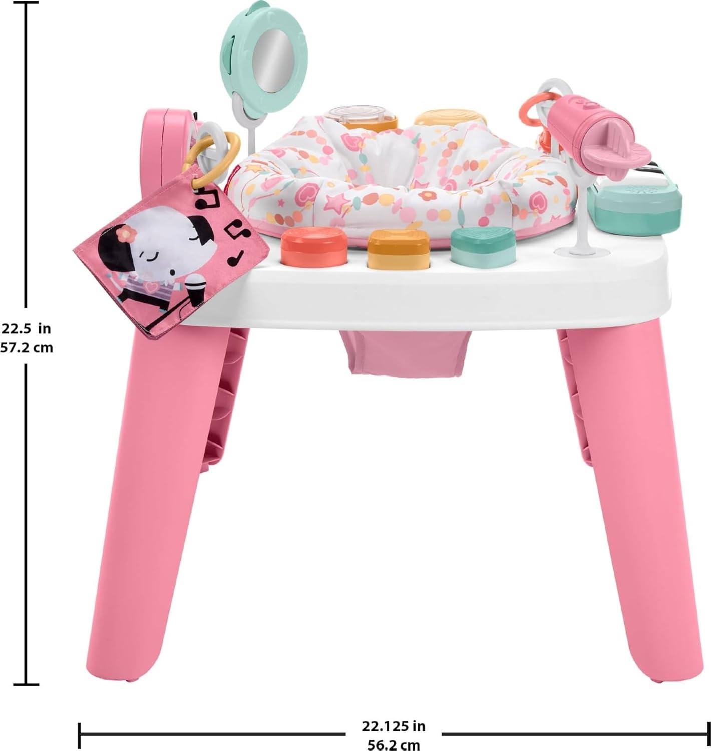 imageFisherPrice Baby to Toddler Toy 3in1 Musical Moments Activity Center amp Play Table with Music Lights amp Developmental ActivitiesPink