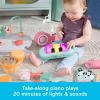 Fisher-Price Baby to Toddler Toy 3-in-1 Musical Moments Activity Center & Play Table with Music Lights & Developmental Activities(Pink)