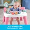 Fisher-Price Baby to Toddler Toy 3-in-1 Musical Moments Activity Center & Play Table with Music Lights & Developmental Activities(Pink)