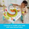 Fisher-Price Baby to Toddler Toy 3-in-1 Musical Moments Activity Center & Play Table with Music Lights & Developmental Activities(Purple Monkey)