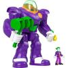 Fisher-Price Imaginext DC Super Friends, The Joker Hammer Mech, 3-inch Action Figure & Accessory Set, 10.5-inch Toy Includes Launcher, Projectile & Eject