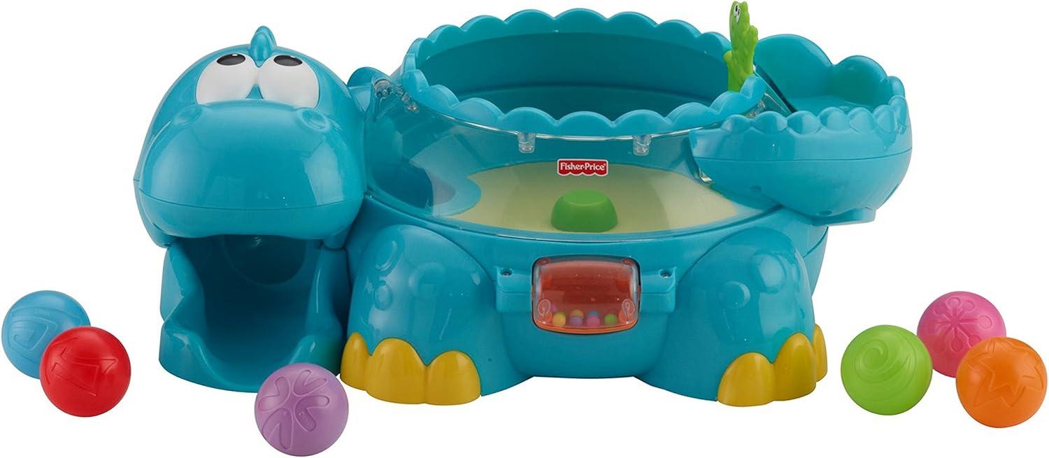 imageFisherPrice Baby Crawling Toy Poppity Pop Musical Dino BallPopper with Sounds for Infants Ages 6 Months Blue