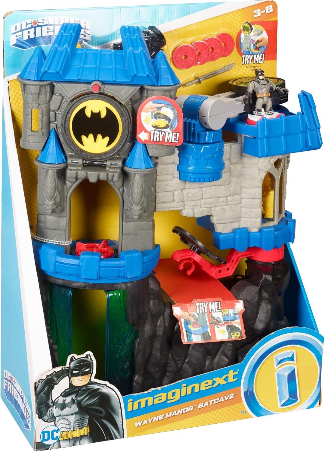 imageFisherPrice Imaginext DC Super Friends Batman Toy Wayne Manor Batcave Playset with Figure amp Batcyle for Pretend Play Kids Ages 3 YearsBatcave