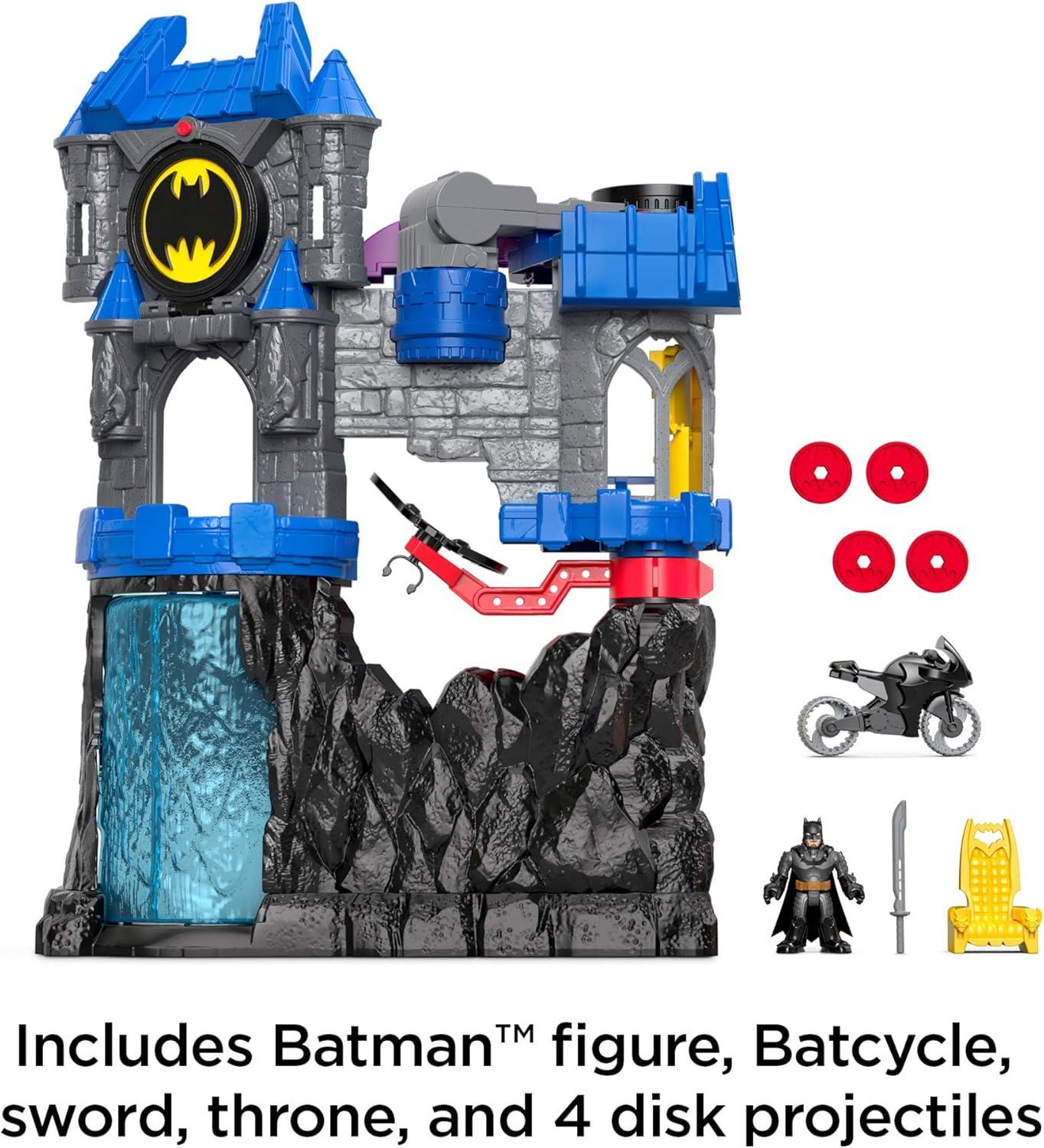 imageFisherPrice Imaginext DC Super Friends Batman Toy Wayne Manor Batcave Playset with Figure amp Batcyle for Pretend Play Kids Ages 3 YearsBatcave