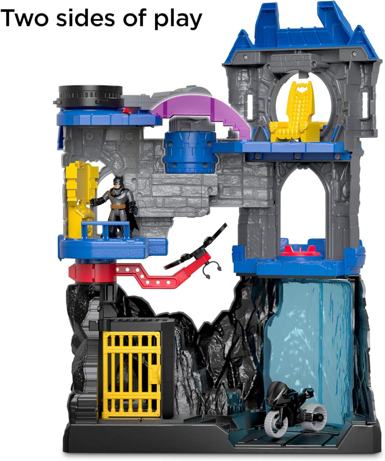 imageFisherPrice Imaginext DC Super Friends Batman Toy Wayne Manor Batcave Playset with Figure amp Batcyle for Pretend Play Kids Ages 3 YearsBatcave