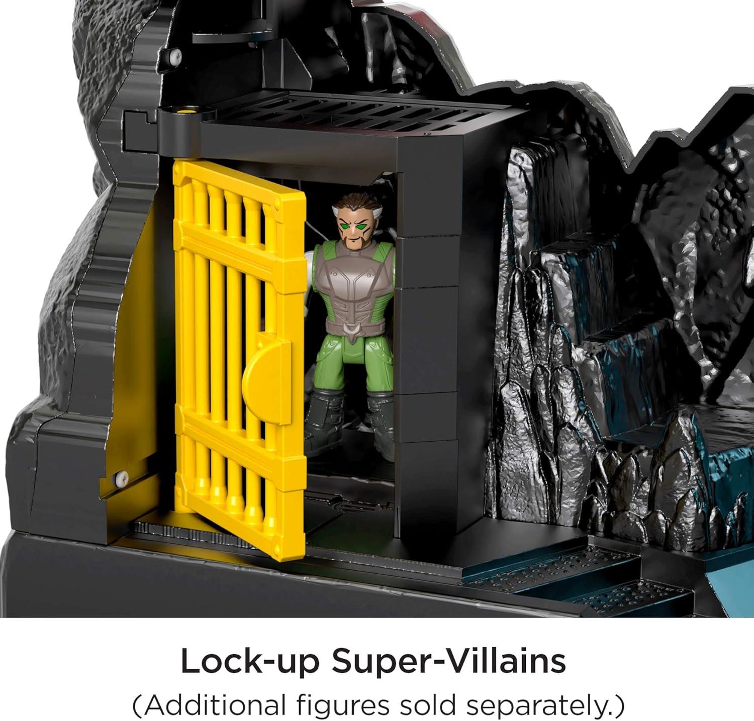 imageFisherPrice Imaginext DC Super Friends Batman Toy Wayne Manor Batcave Playset with Figure amp Batcyle for Pretend Play Kids Ages 3 YearsBatcave
