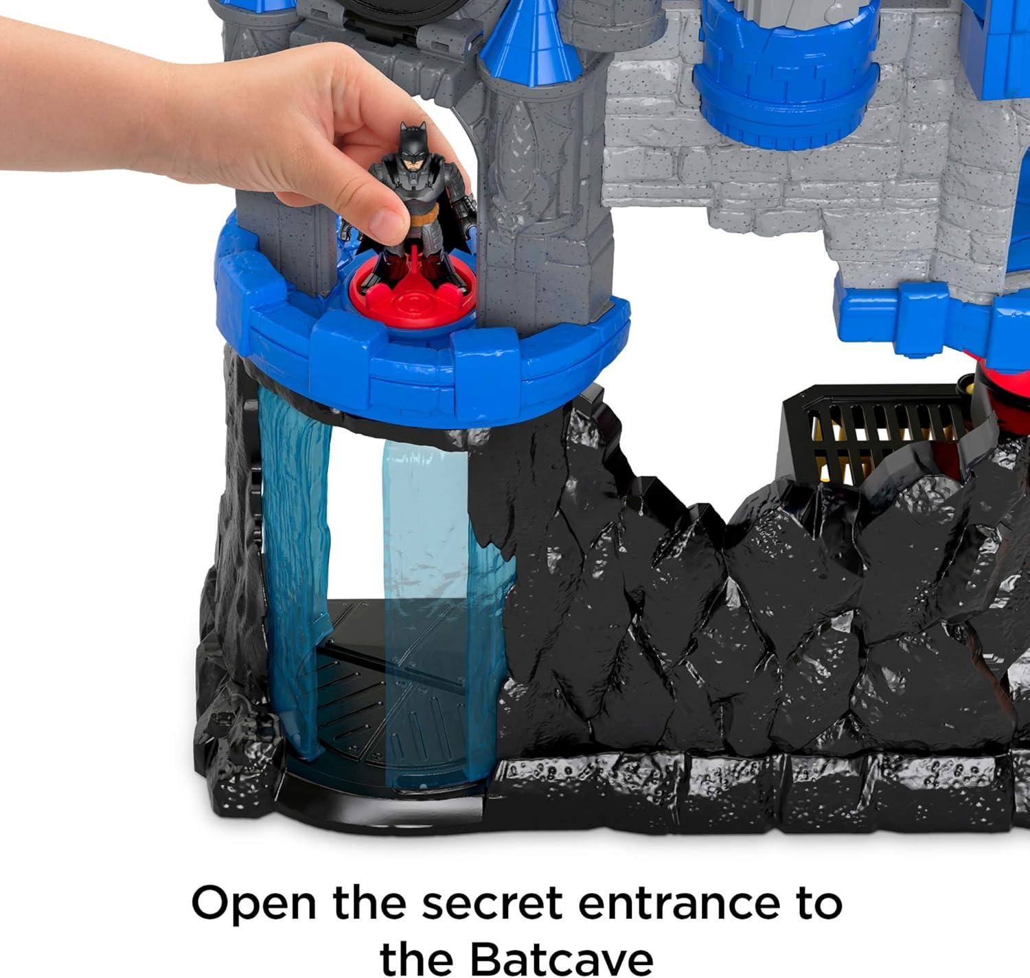 imageFisherPrice Imaginext DC Super Friends Batman Toy Wayne Manor Batcave Playset with Figure amp Batcyle for Pretend Play Kids Ages 3 YearsBatcave