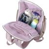 Fisher-Price Fastfinder Gemma Diaper Bag Backpack with Portable Changing Pad, Wipes Dispenser (Pink)