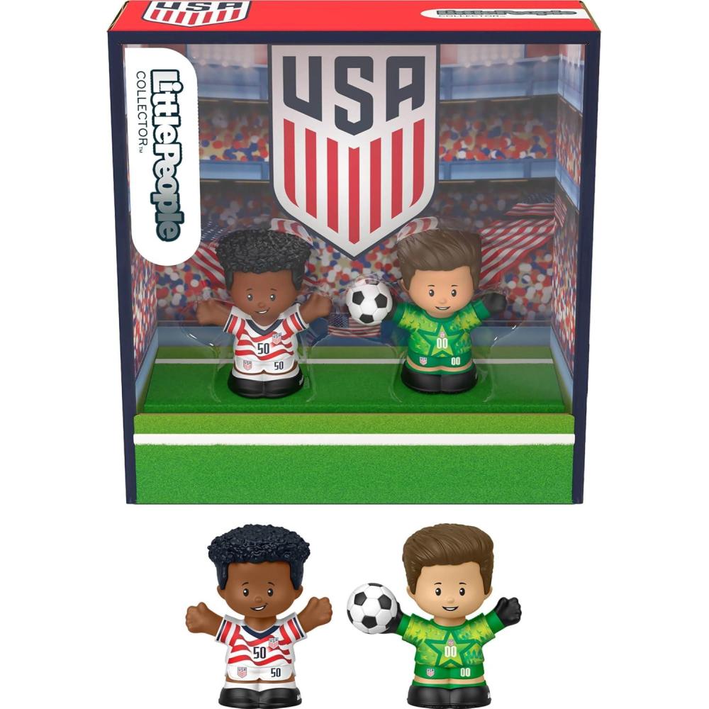 imageLittle People Collector US Soccer Special Edition Set for Sports Fans 2 Player Figures in a Display Package