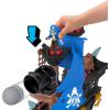 Fisher-Price Imaginext Shark Bite Pirate Ship Playset with 2 Action Figures & Toy Boat with Biting Jaws and Launcher, 12 Accessories (Amazon Exclusive)