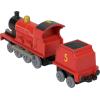 Thomas & Friends by Fisher-Price, Large Push-Along Die-Cast James Engine & Cargo Car from The Classic & All Engines Go Series(James)