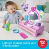 Fisher-Price Baby Toy Let’s Get Ready Vanity Laugh & Learn Musical Learning Playset, 4 Accessories for Toddler Pretend Play Ages 1+ Years