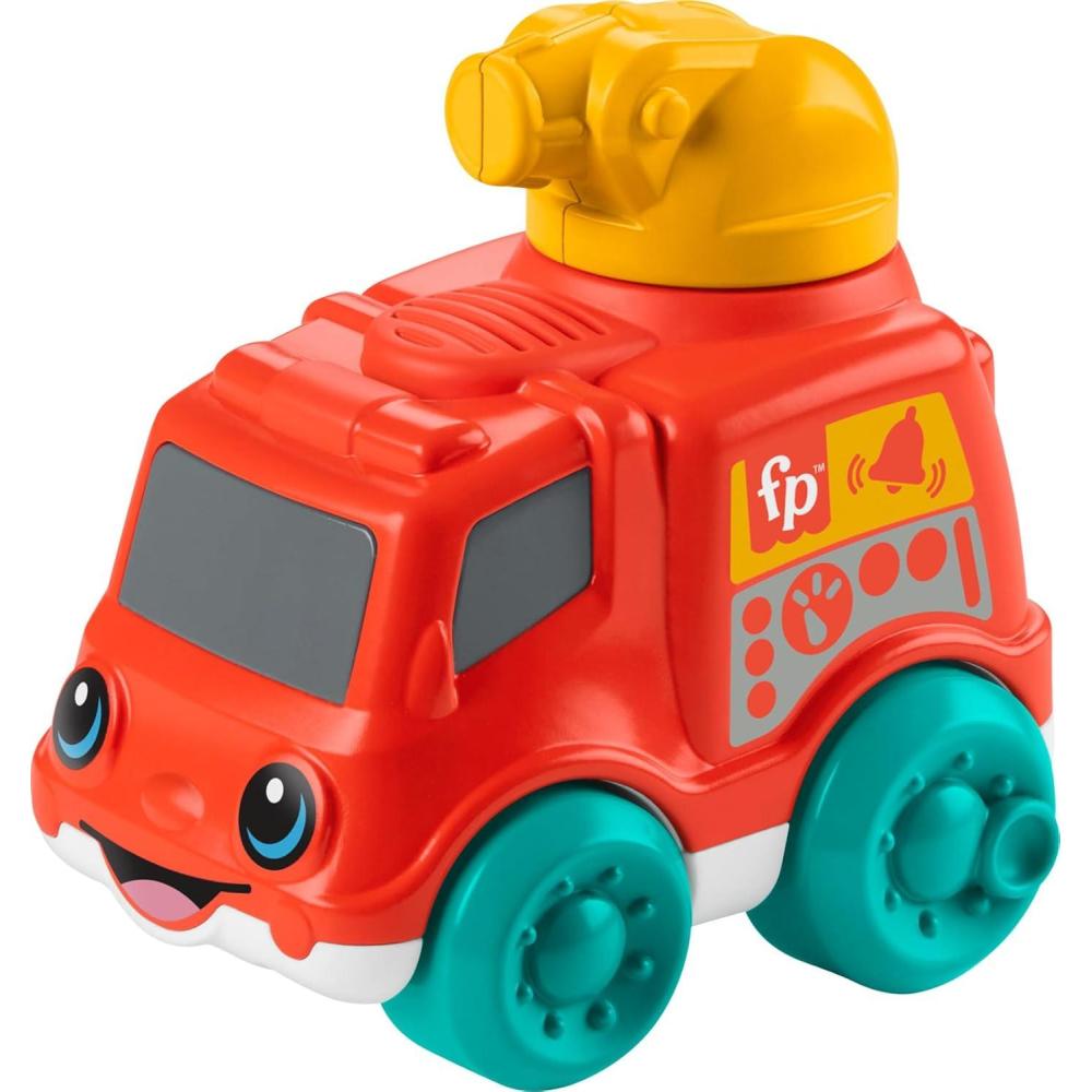 imageFisherPrice Baby Toy Corn Popper PushAlong Vehicle with Sounds for Crawling Developmental Play Infants Ages 6 MonthsFire Truck