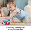 Fisher-Price Baby Toy Corn Popper Push-Along Vehicle with Sounds for Crawling Developmental Play Infants Ages 6+ Months(Classic)