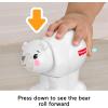 Fisher-Price Baby Toy Corn Popper Push-Along Vehicle with Sounds for Crawling Developmental Play Infants Ages 6+ Months(Polar Bear)