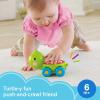 Fisher-Price Baby Toy Corn Popper Push-Along Vehicle with Sounds for Crawling Developmental Play Infants Ages 6+ Months(Turtle)