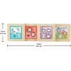 Fisher-Price Wood Baby Toy Tummy Time Panel, Newborn Sensory Activity with Mirror & High Contrast Designs for Infants Ages 0+ Months