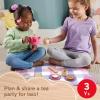 Fisher-Price Wood Pretend Play Toy Picnic Tea Set, 18-Pieces with Blanket, Wooden Cups Saucers & Food for Preschool Kids Ages 3+ Years(18 Piece)