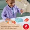 Fisher-Price Wood Toddler Toys Ocean Musical Instruments Set, 6 Wooden Pieces for Creative Play Preschool Kids Ages 2+ Years