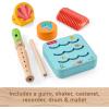 Fisher-Price Wood Toddler Toys Ocean Musical Instruments Set, 6 Wooden Pieces for Creative Play Preschool Kids Ages 2+ Years