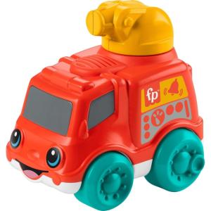 Fisher-Price Baby Toy Corn Popper Push-Along Vehicle with Sounds for Crawling Developmental Play Infants Ages 6+ Months(Fire Truck)