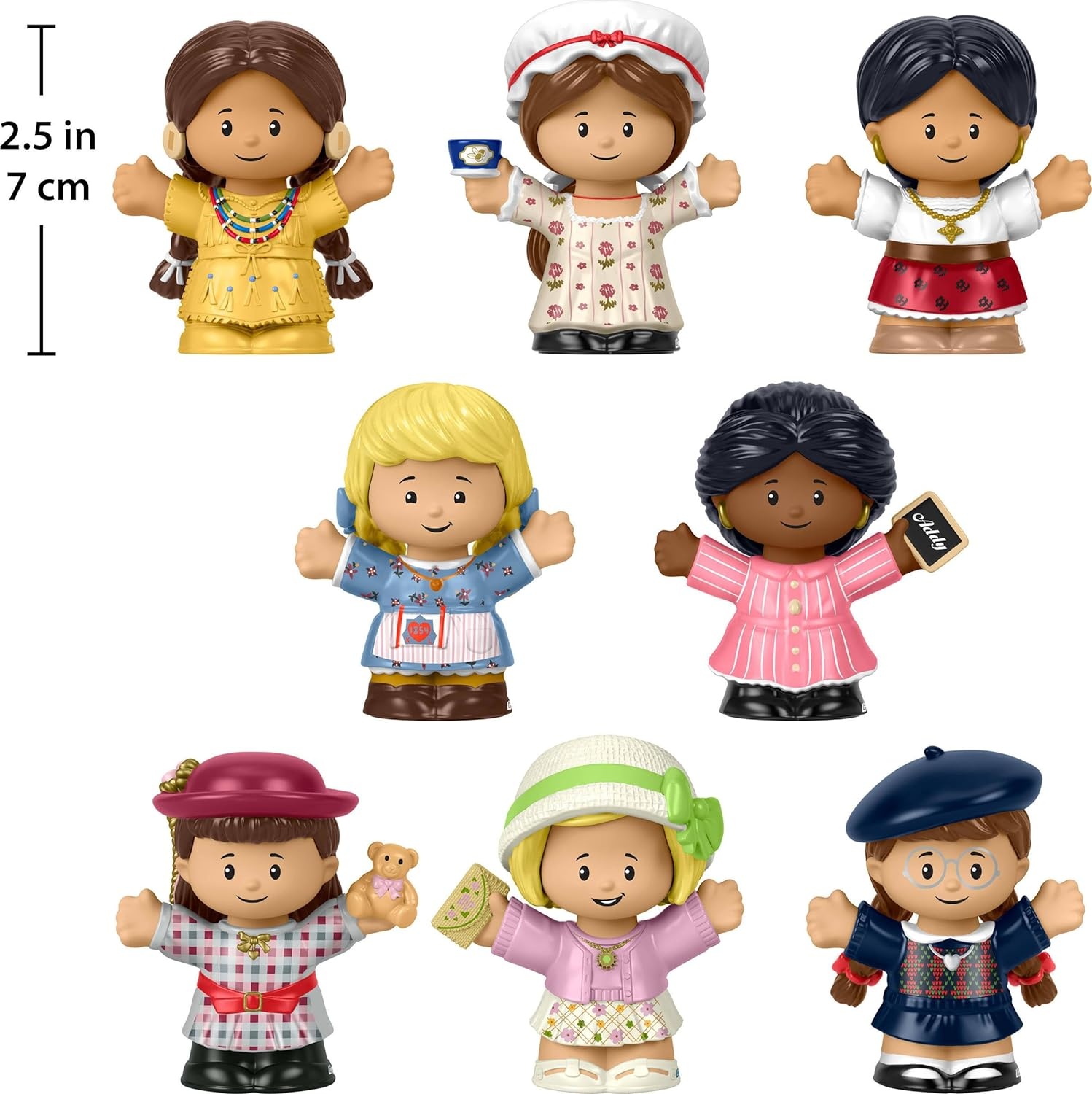 imageLittle People Collector American Girl 40th Anniversary Special Edition Figure Set for Fans 8 Characters in a Display Package