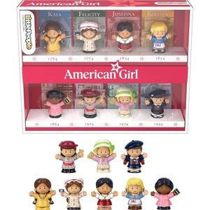 Little People Collector American Girl 40th Anniversary Special Edition Figure Set for Fans, 8 Characters in a Display Package