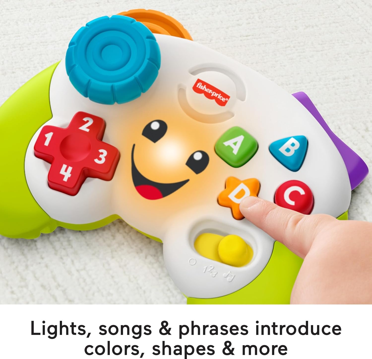 image:imageFisherPrice Baby amp Toddler Toy Laugh amp Learn Game amp Learn Controller Purple Musical Video Game Activity for Infants Ages 6 MonthsGreen