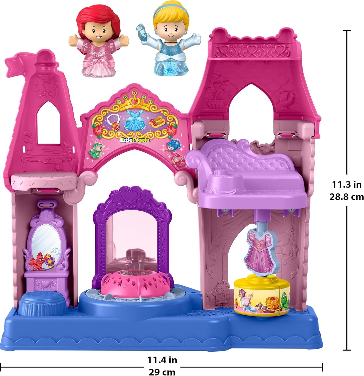 image:imageFisherPrice Little People Toddler Toy Disney Princess Shimmer amp Glow Dress Shop Playset amp 2 Figures for Pretend Play Kids Ages 18 Months