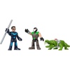 Fisher-Price Imaginext DC Super Friends with six 3-inch Action Figures and 4 Accessories Batman Bane Nightwing (Styles May Vary)