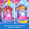 Fisher-Price Little People Toddler Toy Disney Princess Shimmer & Glow Dress Shop Playset & 2 Figures for Pretend Play Kids Ages 18+ Months