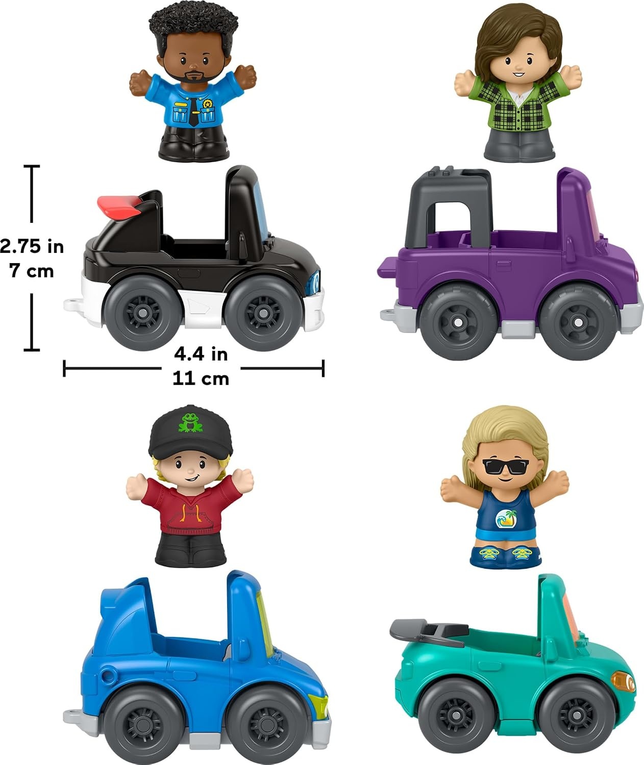 image:imageFisherPrice Little People Toddler Toy Activity Vehicles Set 4 Toy Cars amp 4 Figures for Pretend Play Kids Ages 1 Years