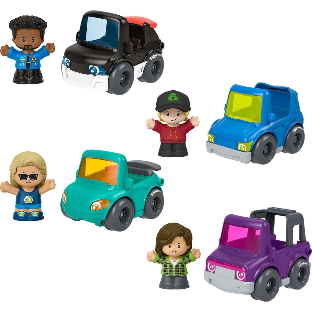 image:imageFisherPrice Little People Toddler Toy Activity Vehicles Set 4 Toy Cars amp 4 Figures for Pretend Play Kids Ages 1 Years