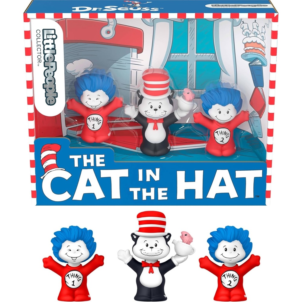 image:imageLittle People Collector Dr Seuss the Cat in the Hat Book Special Edition Set for Fans 3 Figures in a Display Package