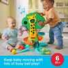 Fisher-Price Baby Toy Sit-to-Stand Jungle Tree, Musical Ball Drop Play Center & 6 Balls, Infant to Toddler Play Ages 6+ Months