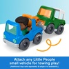 Fisher-Price Little People Toddler Toy Roadside Tow & Go Rescue Figure & Vehicle 5-Piece Set for Pretend Play Kids Ages 1+ Years