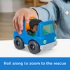 Fisher-Price Little People Toddler Toy Roadside Tow & Go Rescue Figure & Vehicle 5-Piece Set for Pretend Play Kids Ages 1+ Years