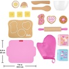 Fisher-Price Wood Preschool Toy Barbie Cookie Baking Set, 17 Wooden & Fabric Pieces for Kitchen Pretend Play Kids Ages 3+ Years