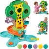 Fisher-Price Baby Toy Sit-to-Stand Jungle Tree, Musical Ball Drop Play Center & 6 Balls, Infant to Toddler Play Ages 6+ Months