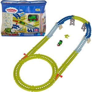 ​Thomas & Friends Easy Connect Track Kit & Percy Engine | Includes 22 Track Building Pieces by Fisher-Price in Reusable Bag for Storage, For Preschoolers (Amazon Exclusive)