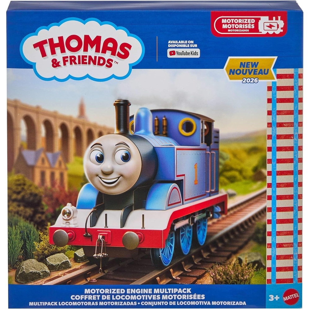 image:imageThomas amp Friends Motorized Engine Multipack by FisherPrice Includes BatteryPowered Thomas Percy amp James Toy Trains with their Cargo Tenders for Preschoolers Amazon Exclusive