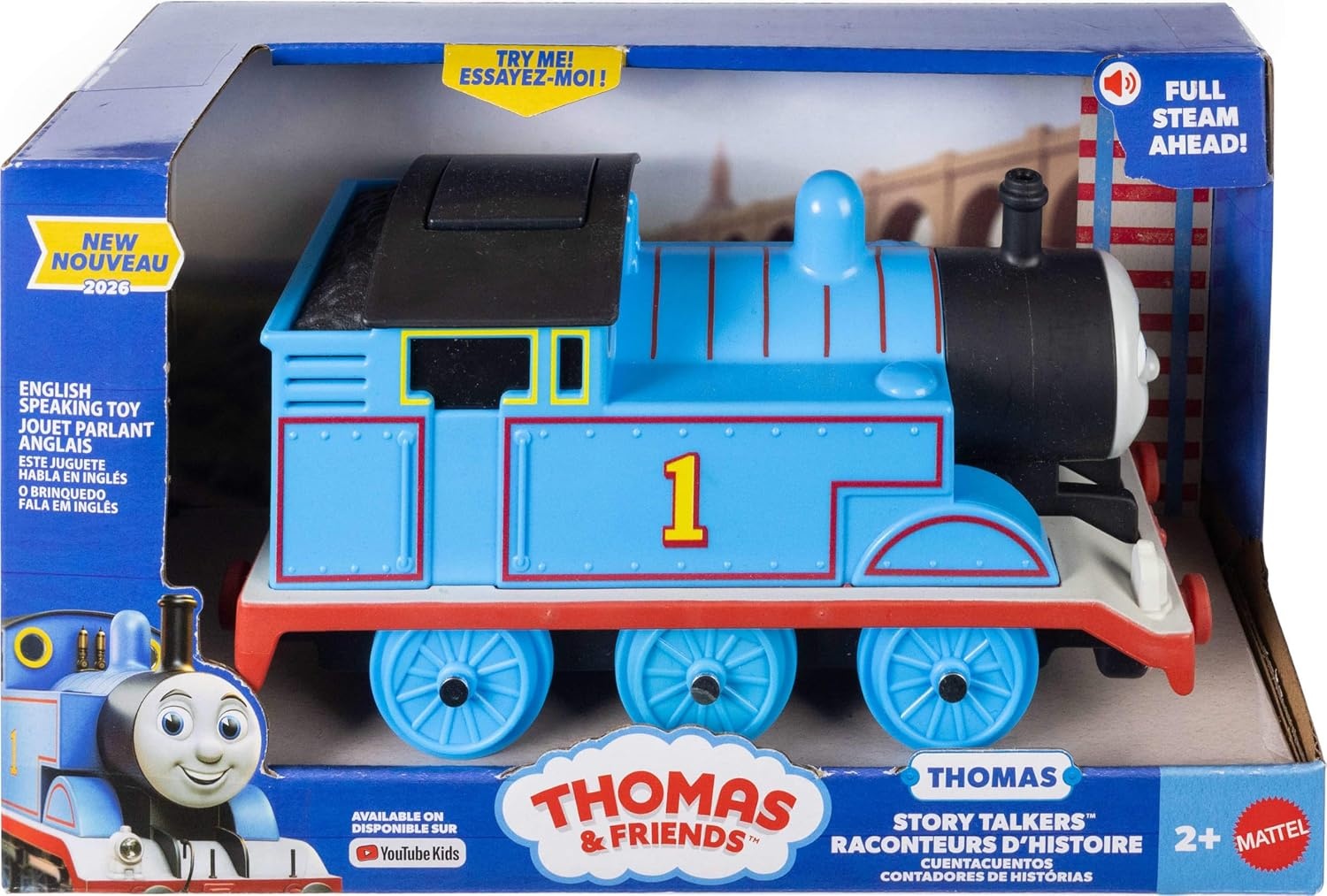 image:imageThomas amp Friends Talking Thomas Engine by FisherPrice BatteryPowered LargeScale Engine for Preschoolers Can Make amp Say 15 Different Train Noises amp SayingsThomas