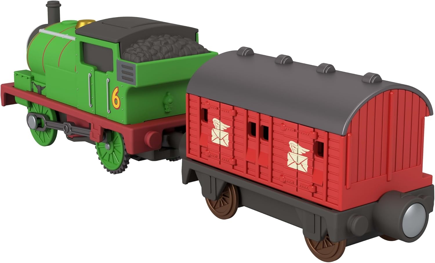 image:imageThomas amp Friends by FisherPrice Motorized Toy Train BatteryPowered Percy Engine amp Mail Car Classic Characters from the SeriesPercy