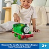Thomas & Friends Talking Thomas Engine by Fisher-Price | Battery-Powered Large-Scale Engine for Preschoolers Can Make & Say 15 Different Train Noises & Sayings(Percy)