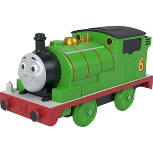 Thomas & Friends Talking Thomas Engine by Fisher-Price | Battery-Powered Large-Scale Engine for Preschoolers Can Make & Say 15 Different Train Noises & Sayings(Percy)
