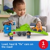 Fisher-Price Little People Load & Roll Hauler Playset | Toy Car Carrier, 3 Play Pieces, Mechanic Pretend Play, Toddlers & Preschool Kids Ages 1+ Years