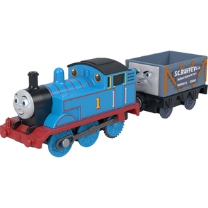 Thomas & Friends by Fisher-Price Motorized Toy Thomas Train & Cargo, Battery-Powered Engine & Vehicle, Featuring Classic Characters from the Series​(Thomas & Sc Ruffey)