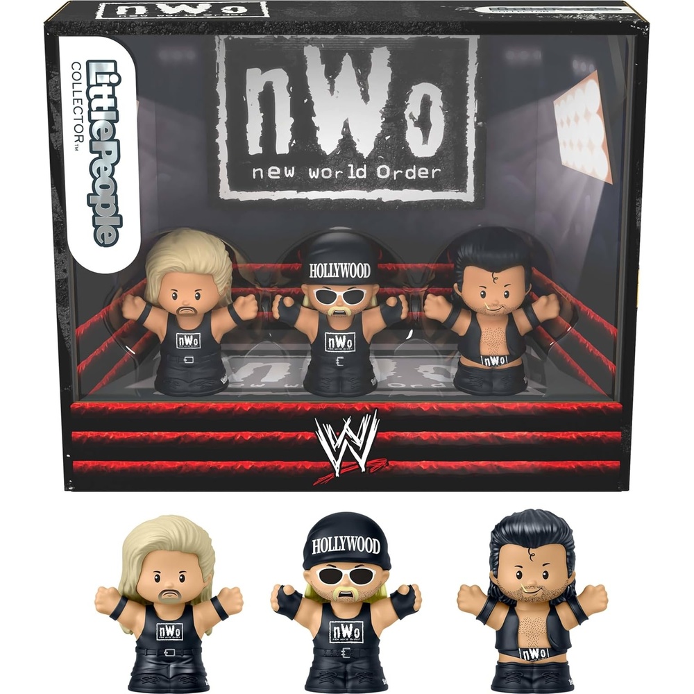 image:imageLittle People Collector WWE New World Order Special Edition Figure Set for Fans Hulk Hogan Scott Hall amp Kevin Nash in a Display Box