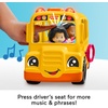 Fisher-Price Little People School Bus, Multilanguage Version | English, French, Spanish, Portuguese, Musical Push-Along Vehicle, Pretend Play with 2 Figures, Kids Ages 1+ Years